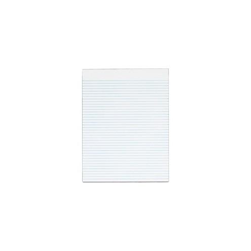 TOPS Narrow Ruled Glue - top White Writing Pads - Letter - 50 Sheets - Glue - 8 1/2" x 11" - White Paper - 12 / Pack