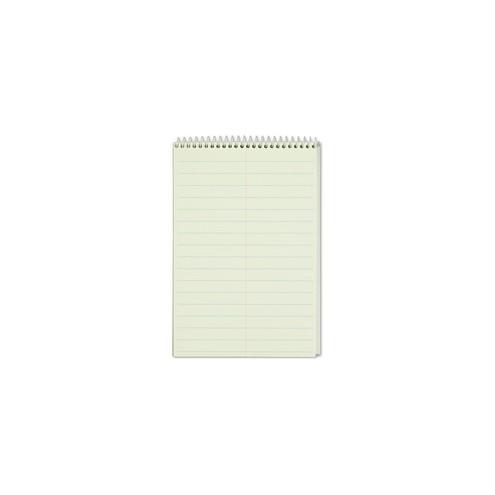 TOPS Pitman Rule Steno Book - 80 Sheets - Wire Bound - Pitman Ruled - 15 lb Basis Weight - 6" x 9"3.8" - Green Tint Paper - Green, White, Blue Cover - Acid-free, Scratch Resistant - 1Each