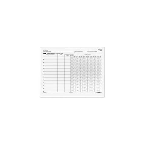 TOPS 1095B Continuation Sheet - 50 Sheet(s) - Legal - 11" x 8 1/2" Sheet Size - White Sheet(s) - Black Print Color - 50 / Pack