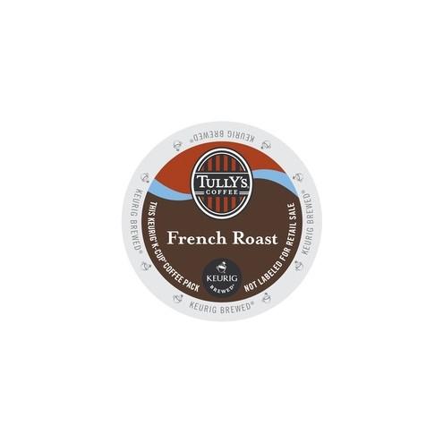 Tully's French Roast Coffee - Regular - French Roast - Dark - 64 oz Per Bag - 30 - 30 / Carton