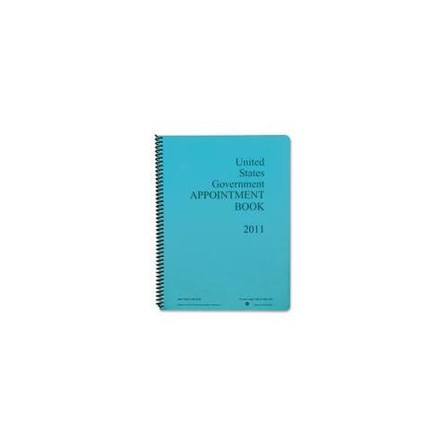 Unicor Appointment Book - Weekly - 7:00 AM to 7:45 PM - 1 Week Double Page Layout - 8 1/2" x 11" Sheet Size - Black - 1 Each