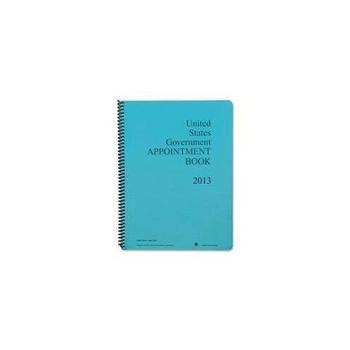 Unicor Appointment Book - Weekly - 2011 - 7:00 AM to 7:45 PM - 1 Week Double Page Layout - 8 1/2" x 11" Sheet Size - Black - 1 Each