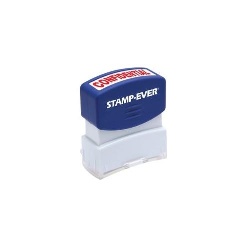 Stamp-Ever Pre-inked Confidential Stamp - Message Stamp - "CONFIDENTIAL" - 0.56" Impression Width x 1.69" Impression Length - 50000 Impression(s) - Red - 1 Each