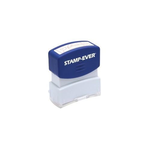 Stamp-Ever Pre-inked Red Paid Stamp - Message Stamp - "PAID" - 0.56" Impression Width x 1.69" Impression Length - 50000 Impression(s) - Red - 1 Each