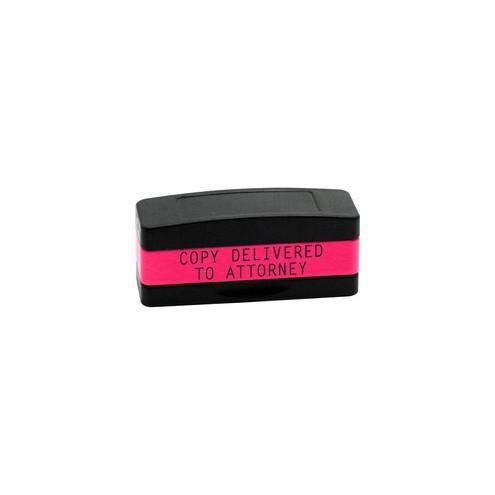 stackSTAMP Custom Pre-Inked Stack Stamp - Custom Message Stamp - 3 Line(s) - 50000 Impression(s) - Hot Pink - 1 Each