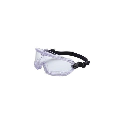 HECKEL Uvex Safety OTG V-Maxx Goggles - Ultraviolet Protection - Polycarbonate Lens, Neoprene Headband - Clear, Clear, Black - 1 Pack