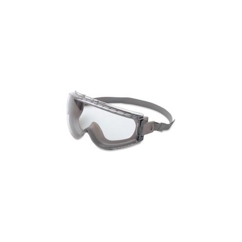 Uvex Safety Stealth Chemical Splash Safety Eyewear - Anti-fog, Ventilation, Scratch Resistant, Adjustable Headband, Comfortable - Ultraviolet Protection - Neoprene Band - Clear, Gray - 1 Each
