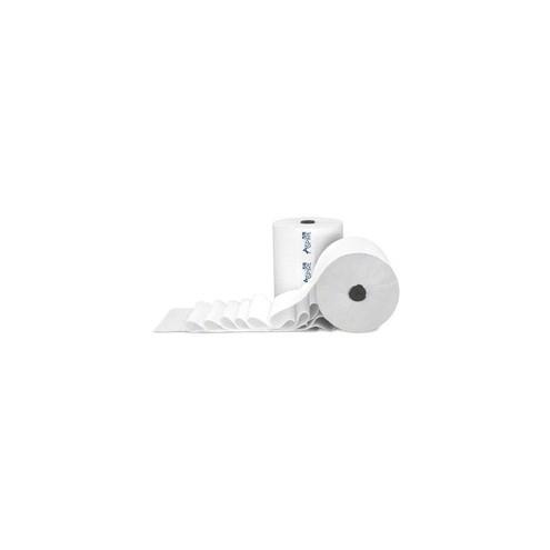 vonDrehle Aspire White Roll Towel - 1 Ply - 7.90" x 1000 ft - 8" Roll Diameter - White - Chlorine-free - 6 / Case