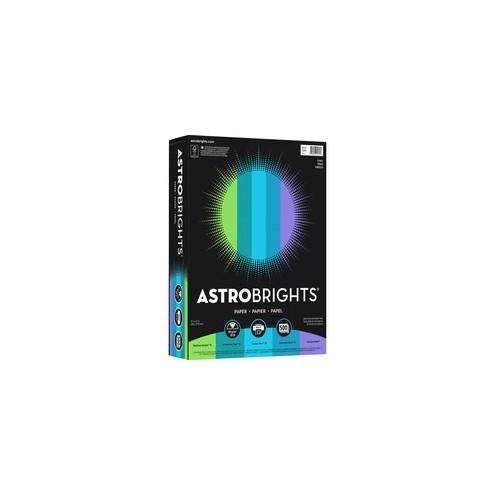 Astrobrights Inkjet, Laser Print Colored Paper - Letter - 8 1/2" x 11" - 24 lb Basis Weight - 500 / Ream - Martian Green, Terrestrial Teal, Lunar Blue, Celestial Blue, Venus Violet