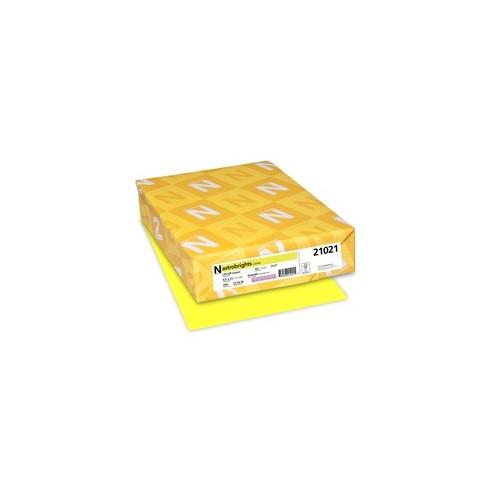 Astrobrights Laser, Inkjet Print Printable Multipurpose Card - Letter - 8 1/2" x 11" - 65 lb Basis Weight - 250 / Pack - Lemon (Yellow)