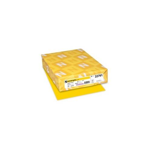 Astrobrights Laser, Inkjet Print Printable Multipurpose Card - 30% Recycled - Letter - 8 1/2" x 11" - 65 lb Basis Weight - 250 / Pack - Sunburst Yellow