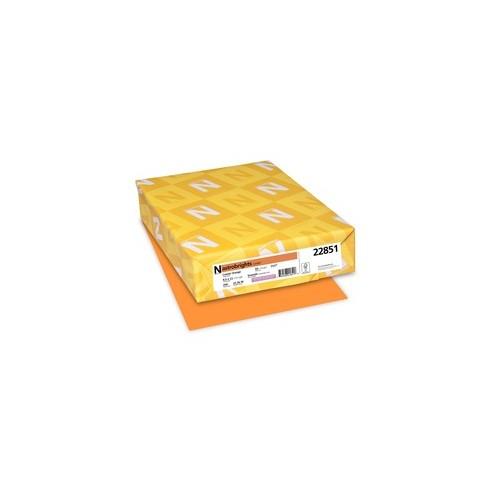 Astrobrights Inkjet, Laser Print Printable Multipurpose Card - Letter - 8 1/2" x 11" - 65 lb Basis Weight - Smooth - 250 / Pack - Cosmic Orange