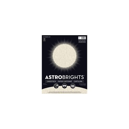 Astrobrights Laser, Inkjet Print Card Stock - 30% Recycled - Letter - 8 1/2" x 11" - 65 lb Basis Weight - Parchment, Tactile, Vellum - 250 / Pack - Natural