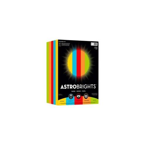 Astro Inkjet, Laser Print Colored Paper - Letter - 8 1/2" x 11" - 24 lb Basis Weight - Smooth - 1000 / Pack - Solar Yellow, Lunar Blue, Re-entry Red, Cosmic Orange, Terra Green