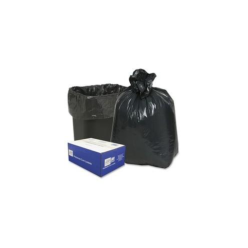 Webster Opaque Linear Low-Density Can Liners - Small Size - 16 gal - 24" Width x 33" Length - Low Density - Black - 500/Carton - Can