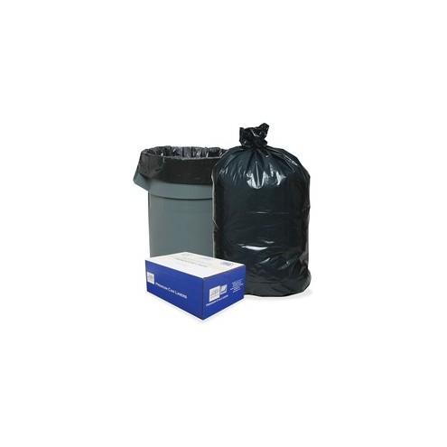 Webster Heavy-duty Low-density Liners - 33 gal - 33" Width x 39" Length x 0.65 mil (17 Micron) Thickness - Low Density - Black - 250/Carton - Can