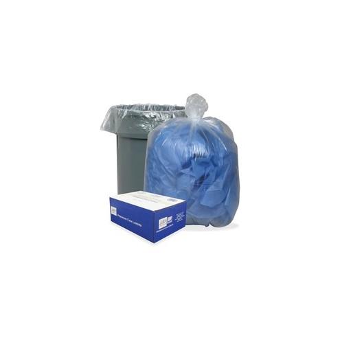 Webster .8 mil Heavy-duty Low-density Liners - 60 gal - 38" Width x 58" Length x 0.80 mil (20 Micron) Thickness - Low Density - Clear, Translucent - 100/Carton - Can