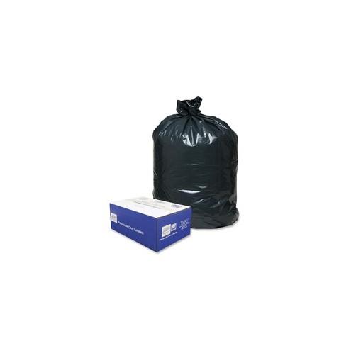 Webster Opaque Linear Low-Density Can Liners - Extra Large Size - 60 gal - 38" Width x 58" Length - Low Density - Black - 100/Carton - Can