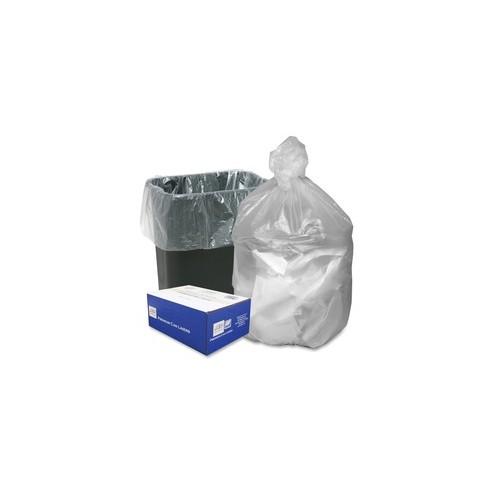 Webster Translucent Waste Can Liners - 16 gal - 24" Width x 32" Length x 0.24 mil (6 Micron) Thickness - High Density - Natural - Resin - 1000/Carton - Can