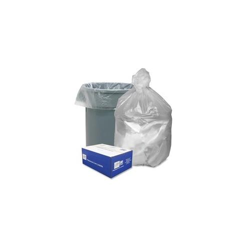 Webster Translucent Waste Can Liners - 33 gal - 33" Width x 39" Length x 0.35 mil (9 Micron) Thickness - High Density - Natural, Translucent - Resin - 500/Carton - Can