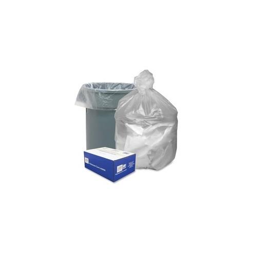 Webster Translucent Waste Can Liners - Extra Large Size - 56 gal - 43" Width x 48" Length x 0.55 mil (14 Micron) Thickness - High Density - Natural - Resin - 200/Carton - Can