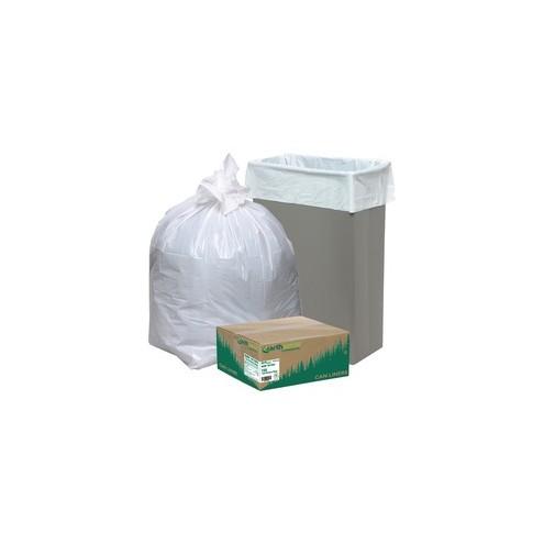 Webster Heavy-Duty Reclaim Recycled White Can Liners - Small Size - 13 gal - 24" Width x 33" Length x 0.87 mil (22 Micron) Thickness - Low Density - White - Plastic - 150/Carton