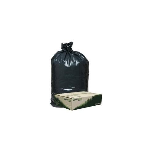 Webster Low Density Recycled Can Liners - Medium Size - 33 gal - 32.50" Width x 40" Length x 0.90 mil (23 Micron) Thickness - Low Density - Black - Plastic, Resin - 80/Carton - Garbage