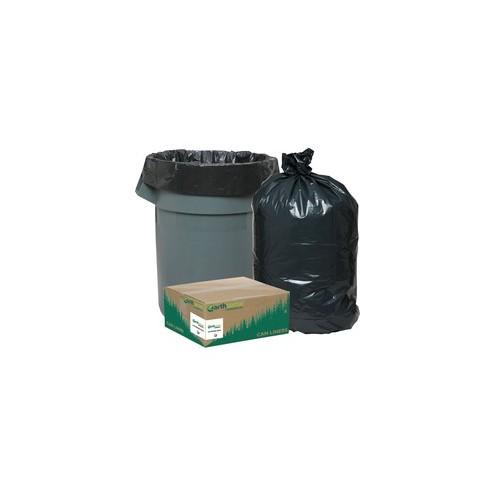 Webster Reclaim Heavy-Duty Recycled Can Liners - Small Size - 10 gal - 24" Width x 23" Length x 0.85 mil (22 Micron) Thickness - Low Density - Black - Plastic - 500/Carton