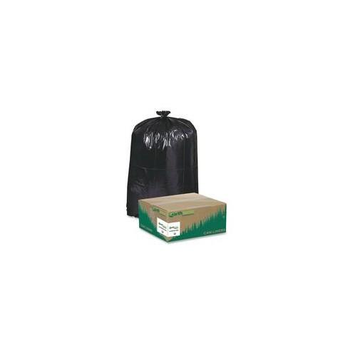 Webster Reclaim Heavy-Duty Recycled Can Liners - Medium Size - 33 gal - 33" Width x 39" Length x 1.25 mil (32 Micron) Thickness - Low Density - Black - Plastic - 100/Carton