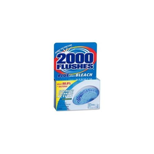 WD-40 2000 Flushes Blue/Bleach Bowl Cleaner Tablets - Concentrate Tablet - 3.50 oz (0.22 lb) - 12 / Carton - Blue