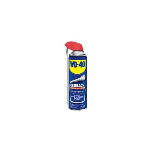 WD-40 EZ Reach Flexible Stray Lubricant - Ready-To-Use Aerosol - 14.4 fl oz (0.5 quart) - 1 Each - Light Amber