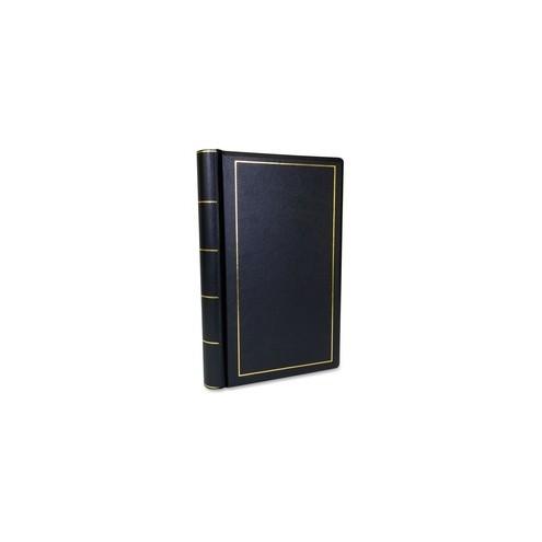 Wilson Jones Minute Book - 125 Sheet(s) - 28 lb - Sewn Bound - Legal - 8 1/2" x 14" Sheet Size - Black Cover - 1 Each