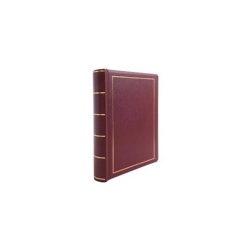 Wilson Jones Minute Book - 125 Sheet(s) - 28 lb - Sewn Bound - Letter - 8 1/2" x 11" Sheet Size - Red Cover - 1 Each