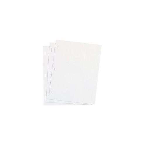 Wilson Jones Plain Ledger Paper - Plain - Unruled - 3 Hole(s) - 28 lb Basis Weight - 8 1/2" x 11" - White Paper - Punched, Recyclable, Acid-free, Fade Resistant - 100 / Box