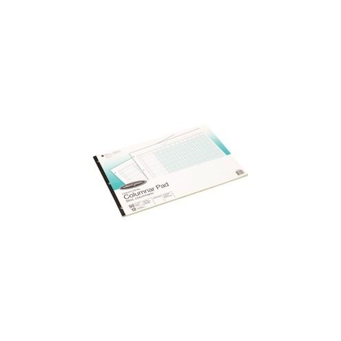 Wilson Jones 12-Column Write Pads - 50 Sheet(s) - 16 3/8" x 11" Sheet Size - 3 x Holes - 12 Columns per Sheet - Green Sheet(s) - Brown, Green Print Color - Paper - 50 / Pad