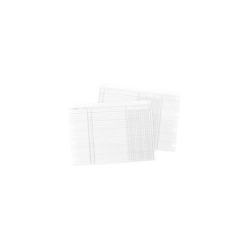 Wilson Jones Balance Ledger Paper - 24 lb - Double Sided Sheet - Ledger - 10 3/8" x 7 1/2" Sheet Size - 4 x Holes - White Sheet(s) - Red, Blue Print Color - Paper - 100 / Pack