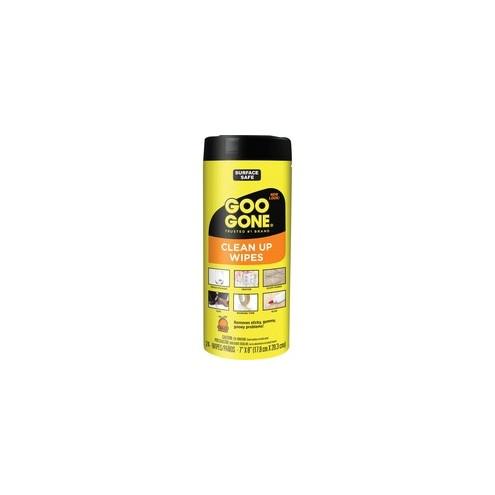 Goo Gone Tough Task Wipes - Wipe - 24 / Canister - 1 Each - White