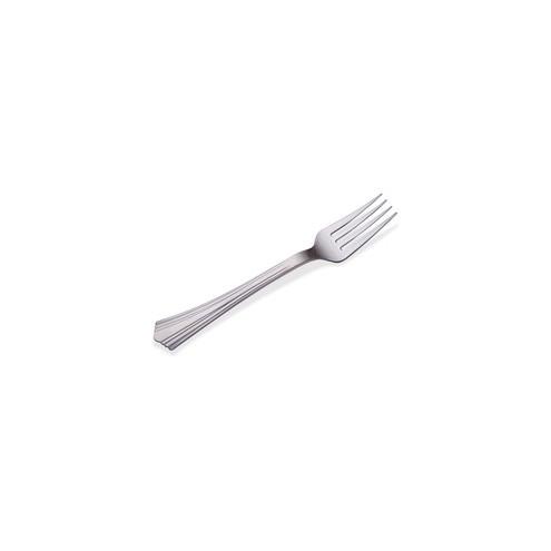 Reflections Silver Heavyweight Forks - 1 Piece(s) - 600/Carton - Disposable - Polystyrene - Silver