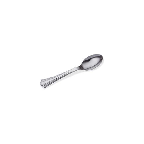 Reflections Silver Heavyweight Spoons - 1 Piece(s) - 600/Carton - Disposable - Polystyrene - Silver