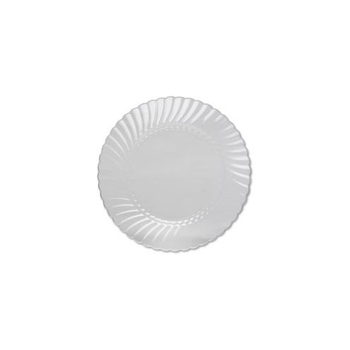 Classicware WNA Comet Heavyweight Plastic Clear Plates - 10.25" Diameter Plate - Plastic - Disposable - Clear - 12 Piece(s) / Pack