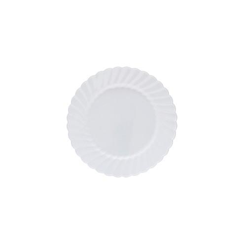 Classicware WNA Comet Heavyweight Plastic White Plates - 9" Diameter Plate - Polystyrene, Plastic - Disposable - White - 180 Piece(s) / Carton