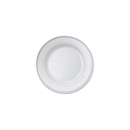 Comet Masterpiece Round Plate - 10.25" Diameter Plate - Plastic - Disposable - White - 120 Piece(s) / Carton