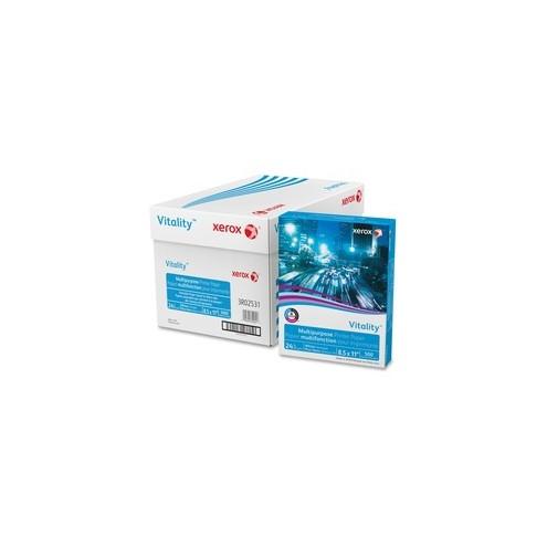 Xerox Vitality Multipurpose Printer Paper - Letter - 8 1/2" x 11" - 24 lb Basis Weight - 5000 / Carton - White