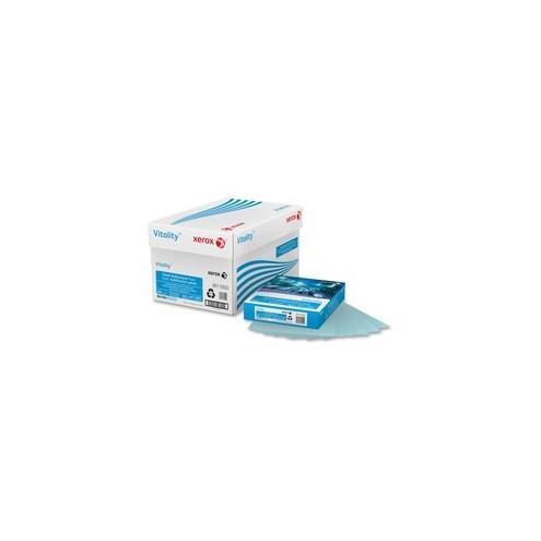 Xerox Vitality Pastel Multipurpose Paper - Blue - Letter - 8 1/2" x 11" - 20 lb Basis Weight - 500 / Ream - Blue