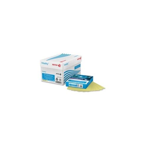 Xerox Vitality Pastel Multipurpose Paper - Yellow - Letter - 8 1/2" x 11" - 20 lb Basis Weight - 500 / Ream - Yellow