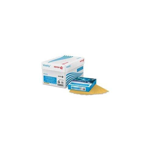 Xerox Vitality Pastel Multipurpose Paper - Goldenrod - Letter - 8 1/2" x 11" - 20 lb Basis Weight - 500 / Ream - Goldenrod