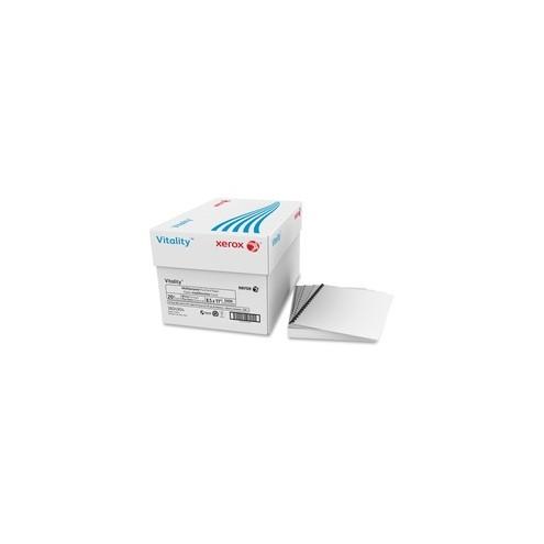 Xerox Vitality Multipurpose Punched Paper -19 Hole GBC - Letter - 8 1/2" x 11" - 20 lb Basis Weight - 5000 / Carton - White