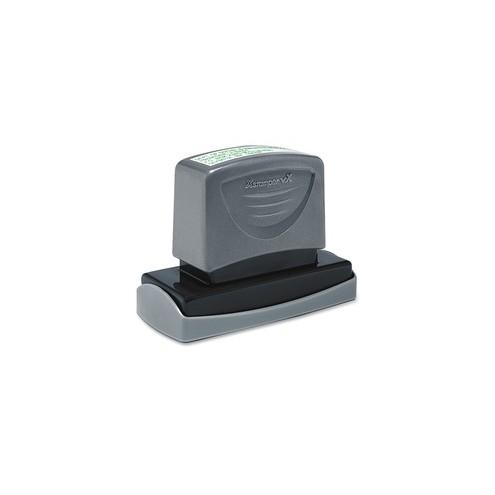 Xstamper Pre-Inked Message Stamps - Custom Message Stamp - 0.87" Impression Width x 2.75" Impression LengthPlastic Cap - 1 Each