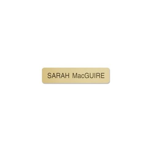 Xstamper 2"x8" Designer Name Plate Only - 1 Each - 8" Width x 2" Height - Rectangular Shape - Rounded Corner - Plastic - Assorted