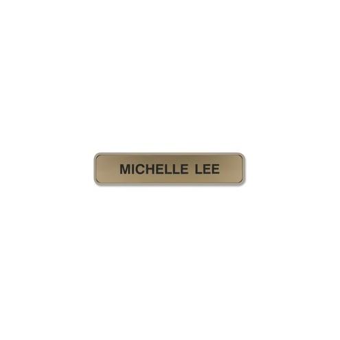 Xstamper 2"x10" Designer Nameplate Set - 1 Each - 10" Holding Width x 2" Holding Height - Rectangular Shape - Rounded Corner - Plastic - Almond